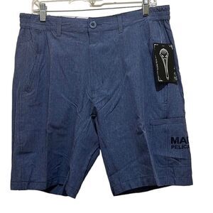 Mad Pelican mens Donnie’s walking shorts “Wish You Were Here” pockets Medium NWT